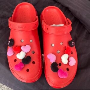 Karol G x Crocs Red Heart Charm Clog Shoes - Crocs Style